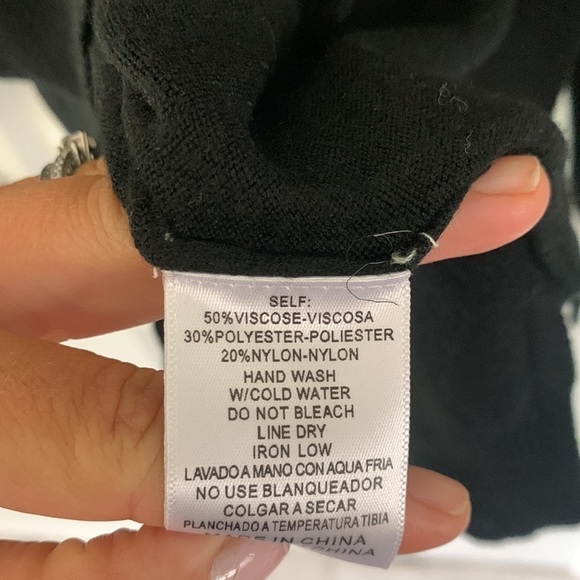 & Merci‎ Black v neck pullover Sweater Dress S NWT casual oversized Lagenlook - Picture 5 of 10